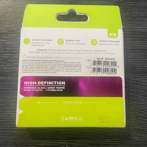 Pure Gear High Definition Tempered Glass Screen Protector for Apple Watch (40mm) - Picture 3 of 3